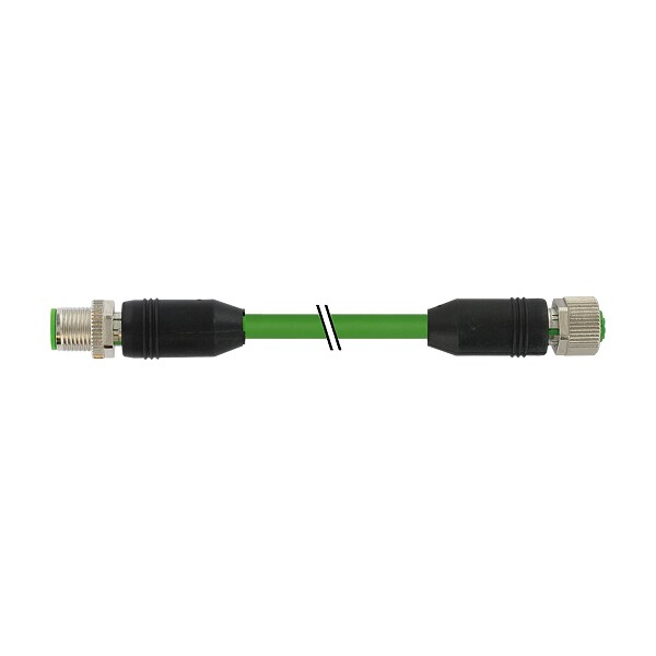 Murrelektronik M12 male 0 Degree / male 0 Degree shielded X-cod. Gigabit, TPE 4x2x26AWG SF/UTP CA 7700-44571-S7V1000 - main